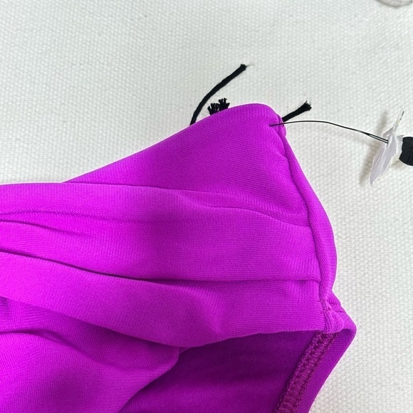 Robin Piccone size M Vibrant fuchsia Bikini Bottom Knotted Front Cheeky 3511 YF - Picture 3 of 9
